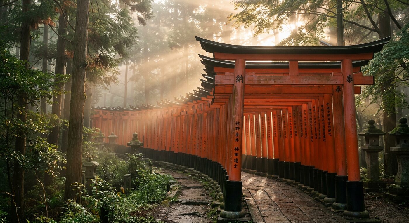 Torii path at dawn