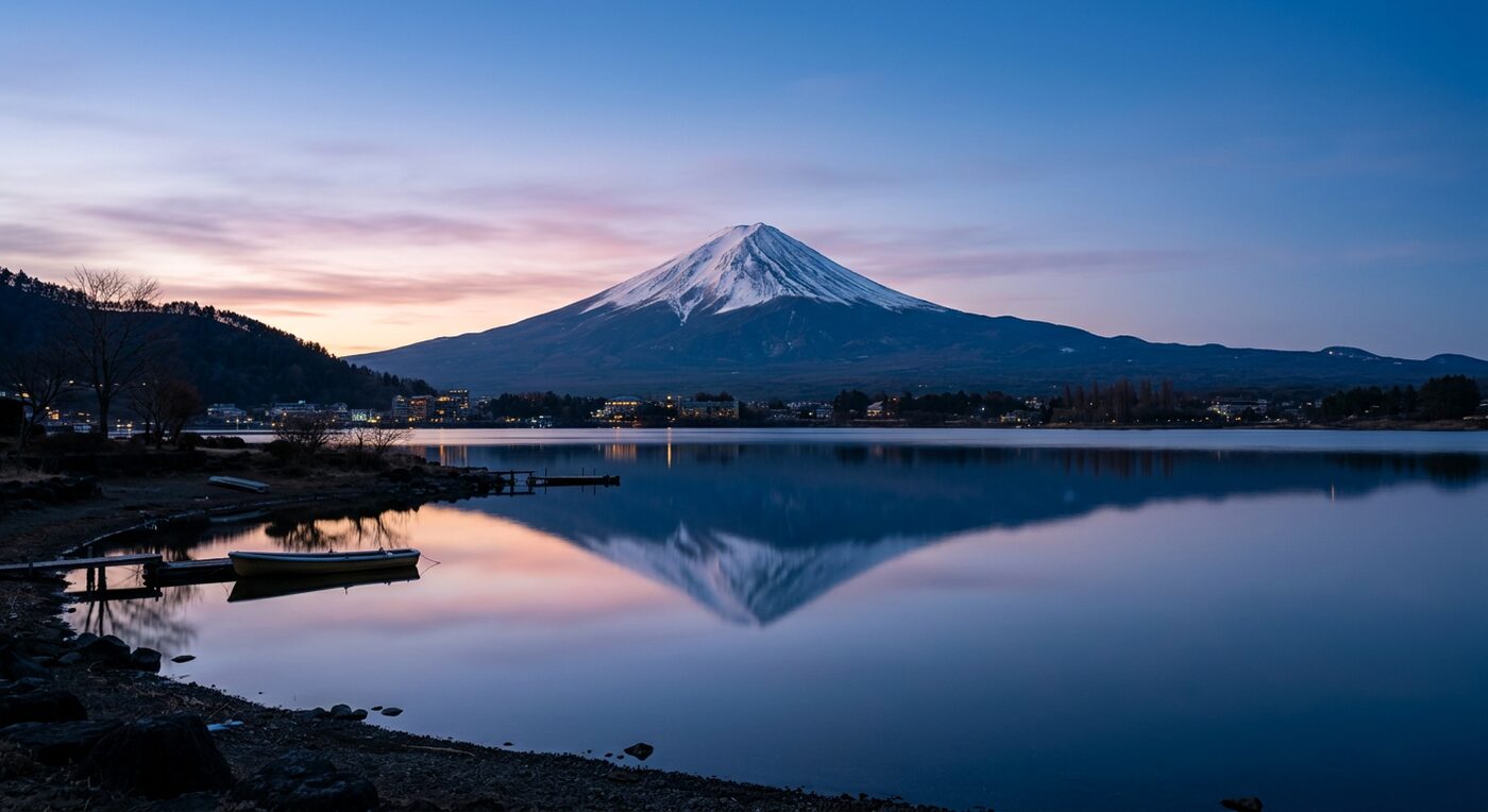 Fuji at the lake